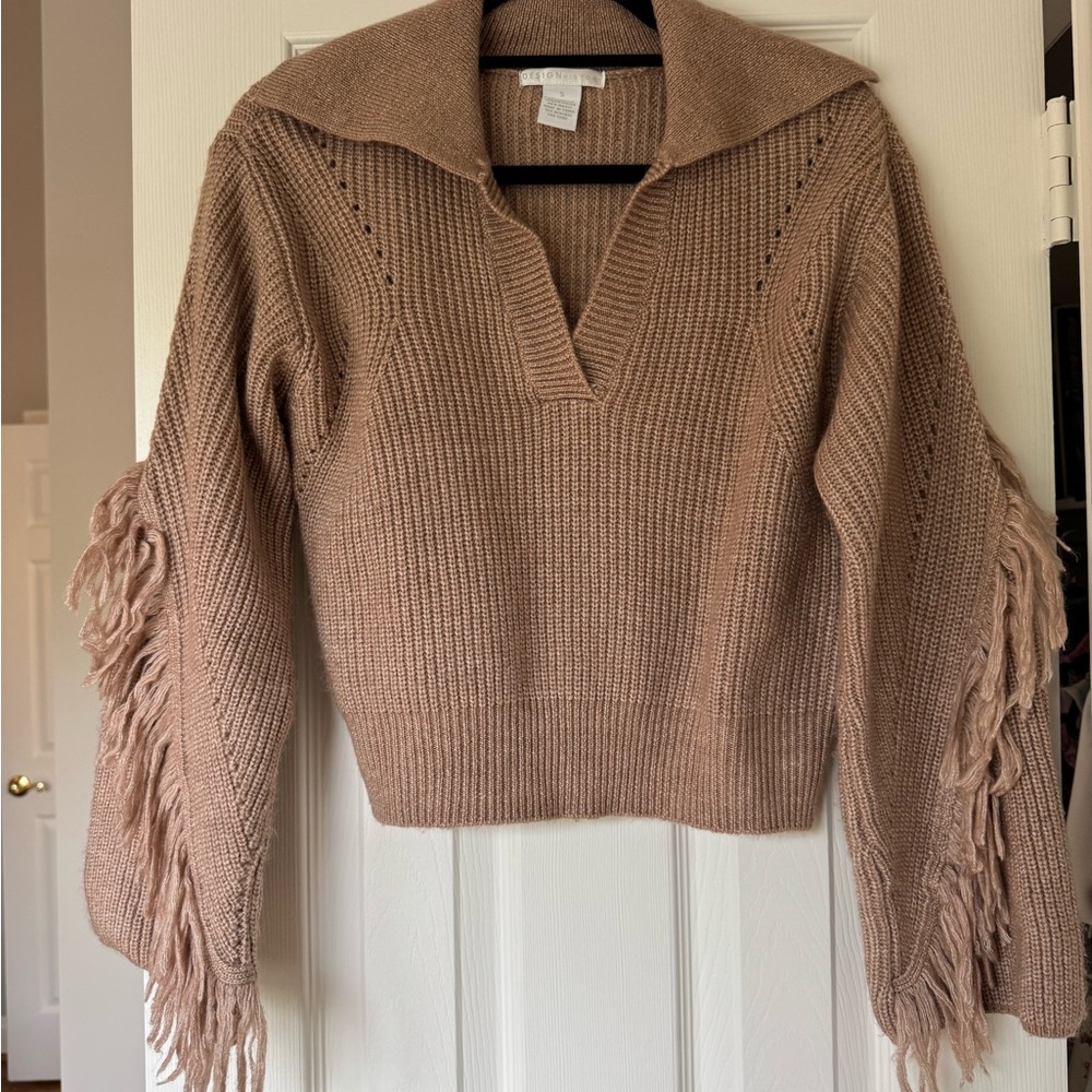 DESIGN HISTORY Fringe Sweater with Collar
